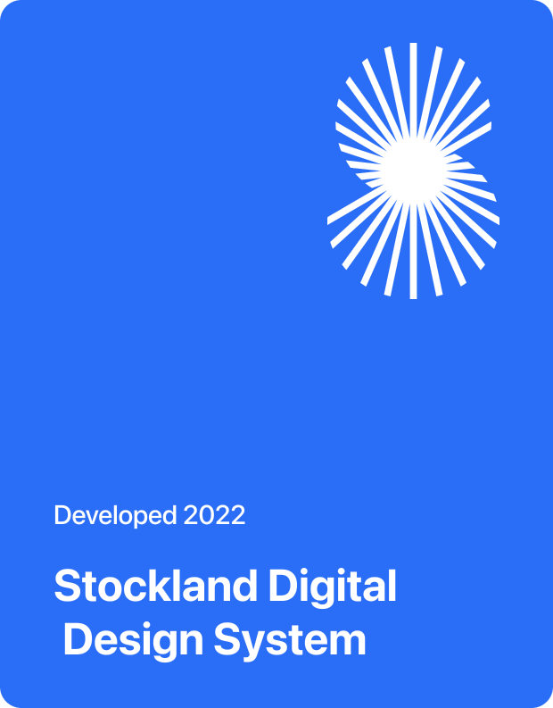 Stockland digital design system blue card