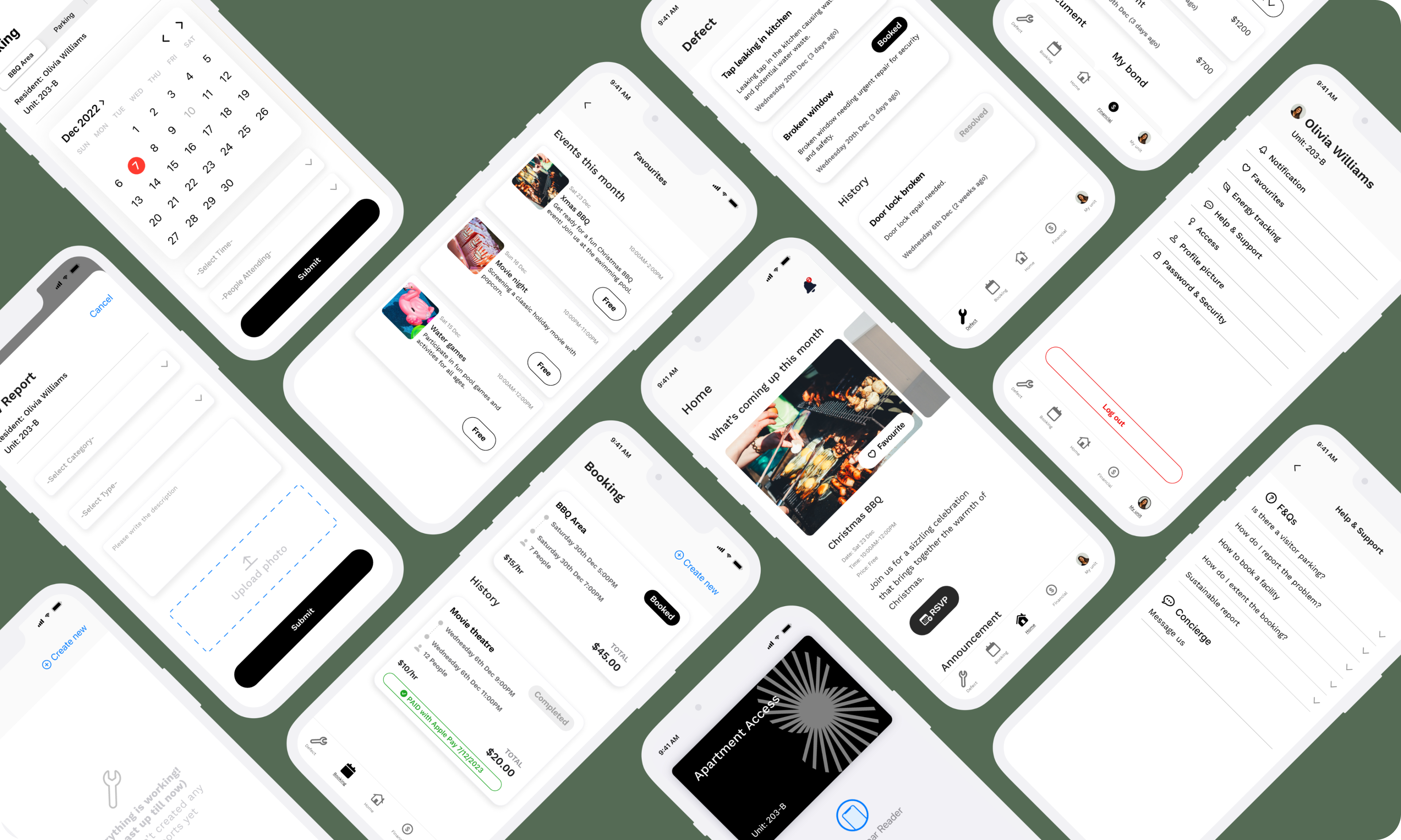 Phones laid out with Stockiland's pages